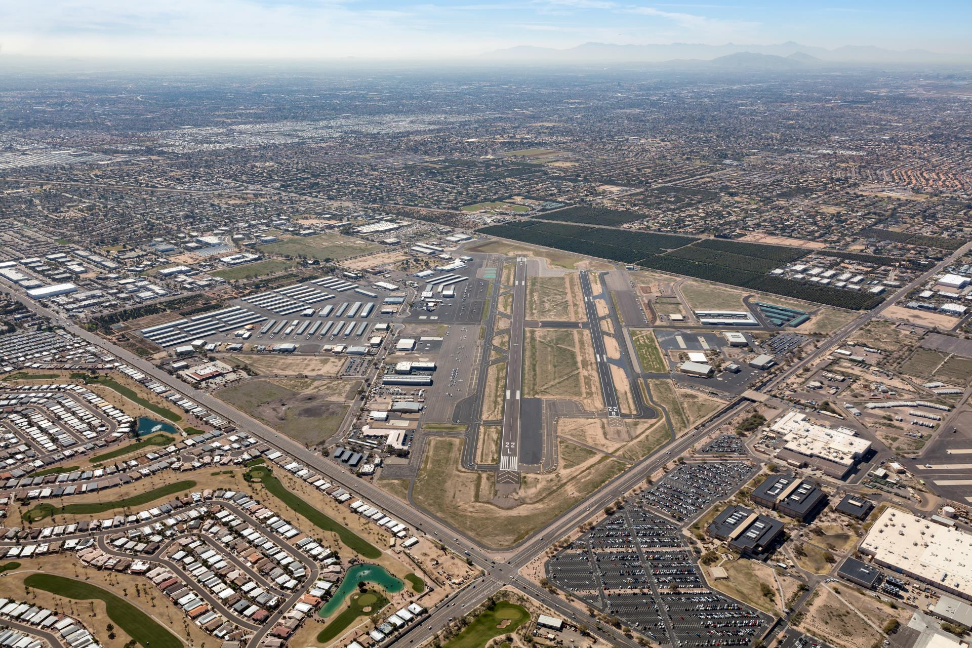 Falcon Field Airport aerial view